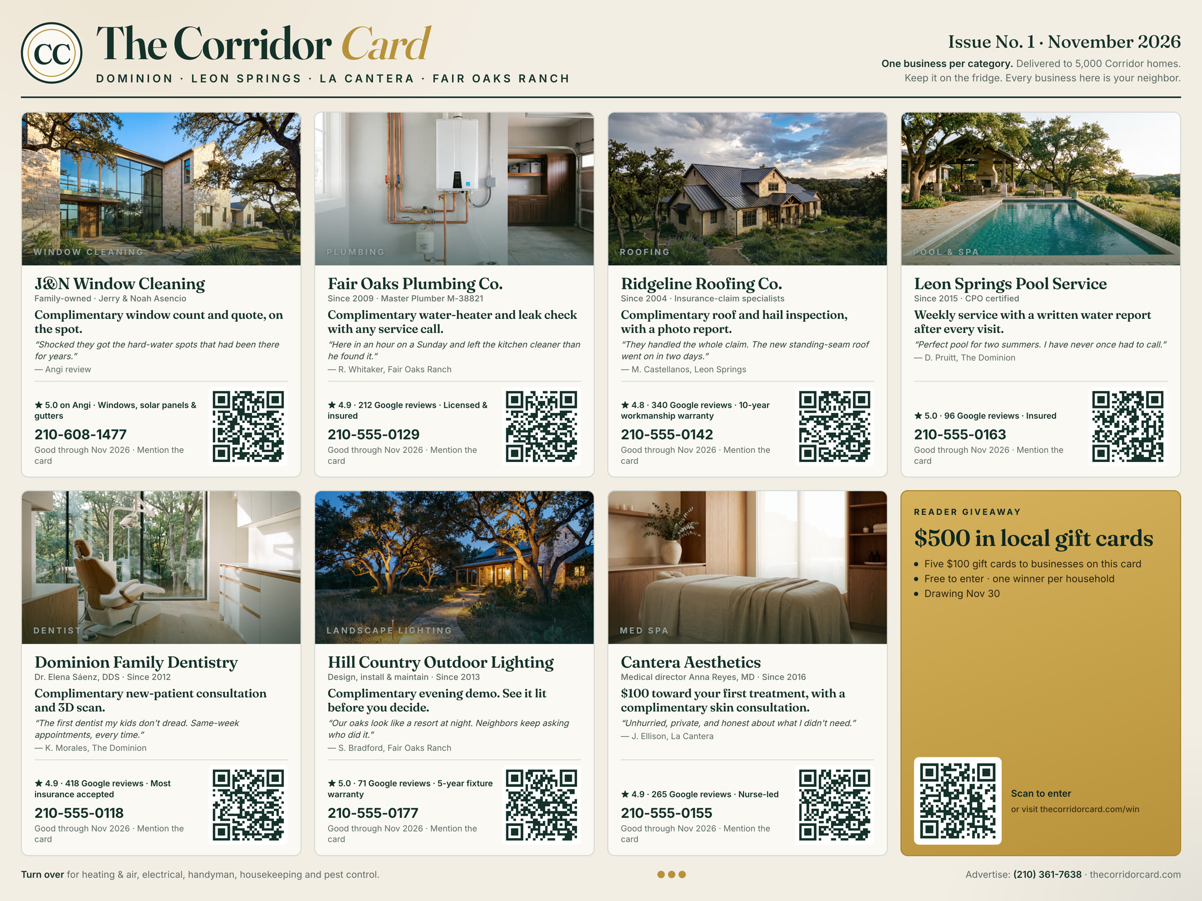 The Corridor Card, front